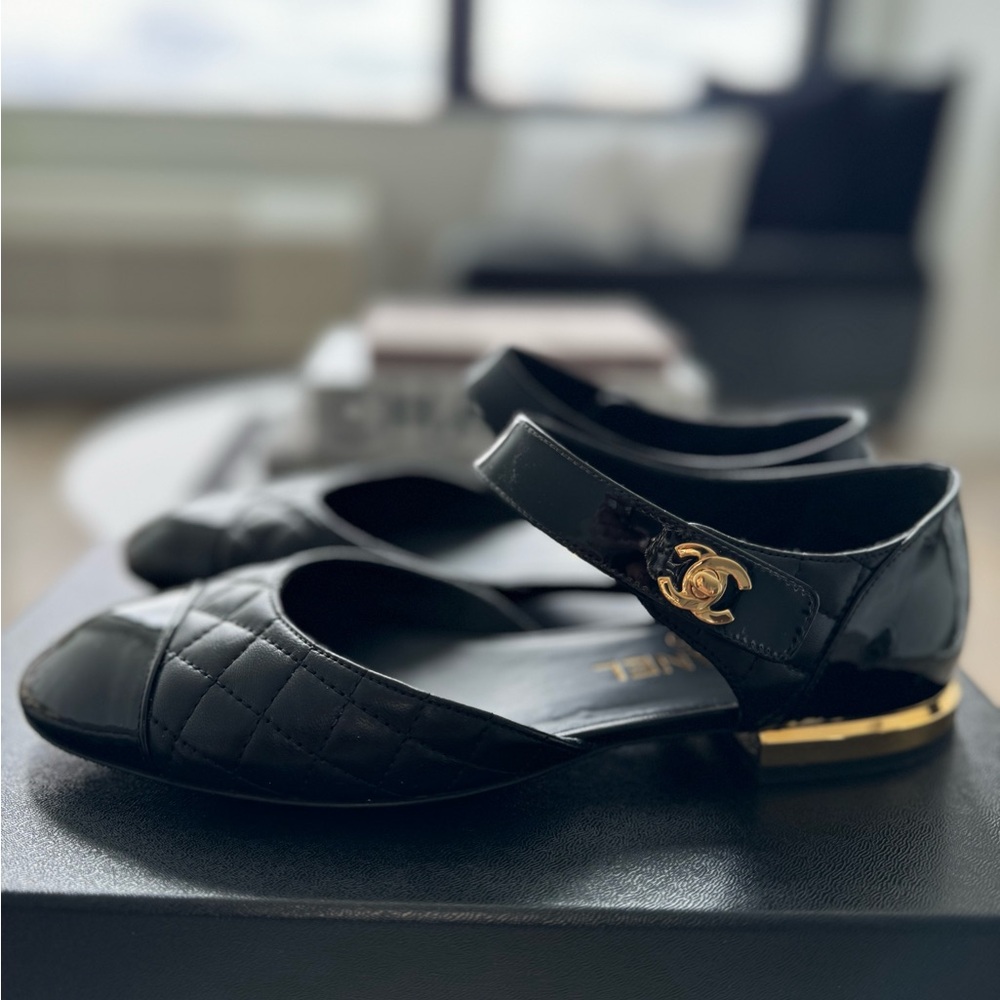 CHANEL Black MaryJanes